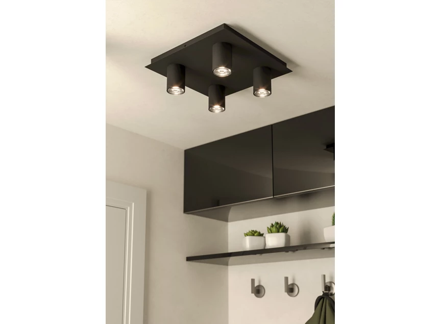 qaudrat/4 gu10 schwarz 'valcasotto' sfeerfoto