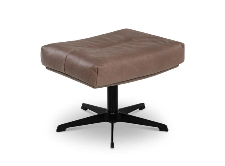 Voetenbank Julia I leder bruin Designwerk