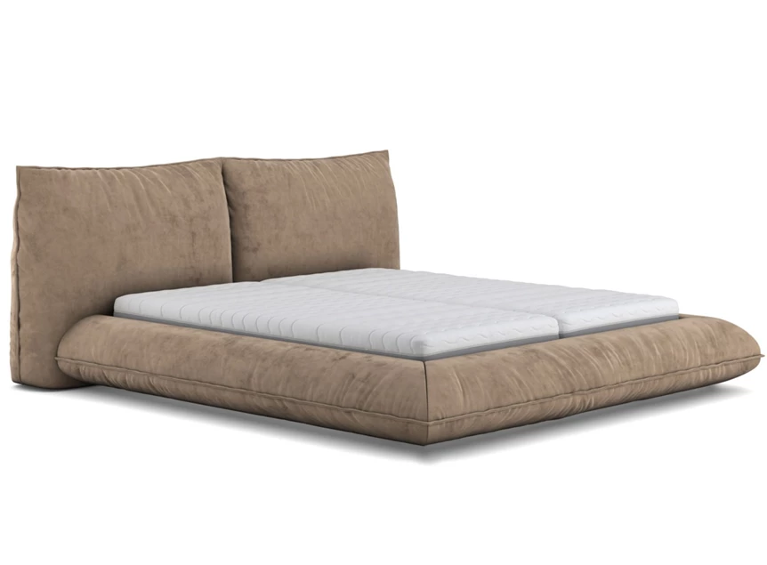 Bedkader Fluffy stof velvet beige Designwerk