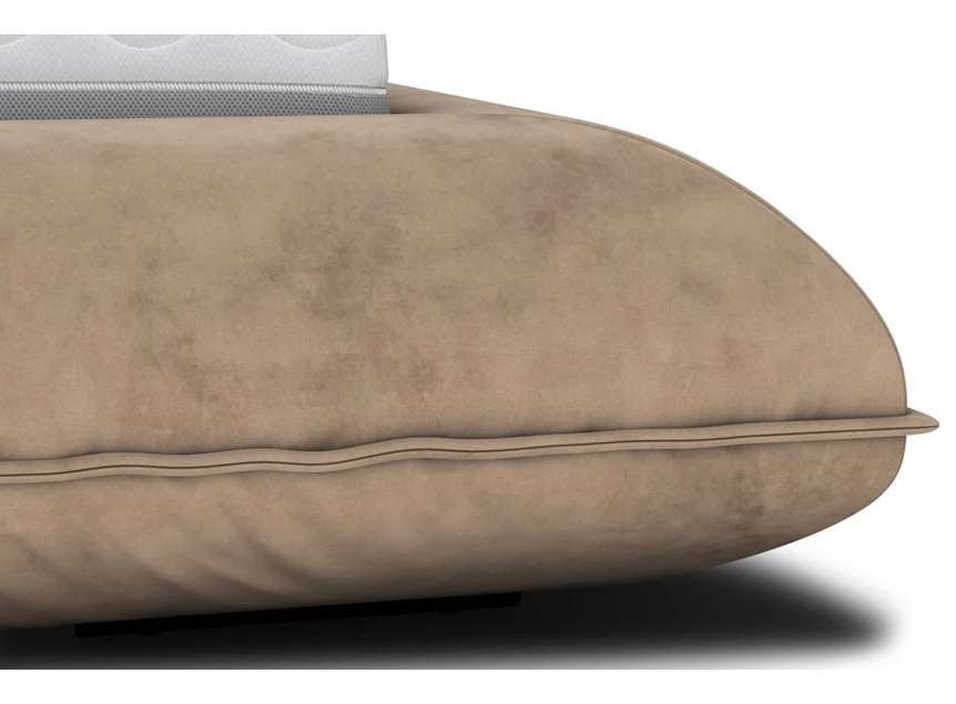 Bies Bedkader Fluffy stof velvet beige Designwerk