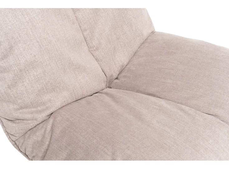 Detail Bijzetzetel Softie stof fluweel greige Designwerk