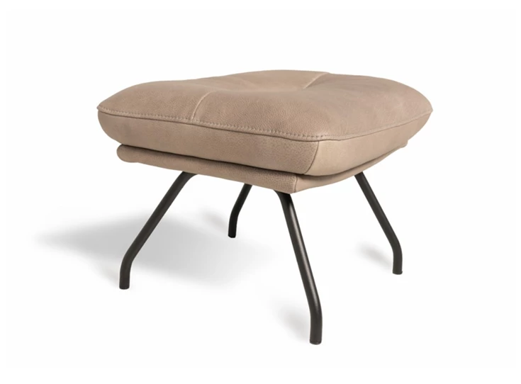 Voetenbank Prima D133800X leder taupe Designwerk