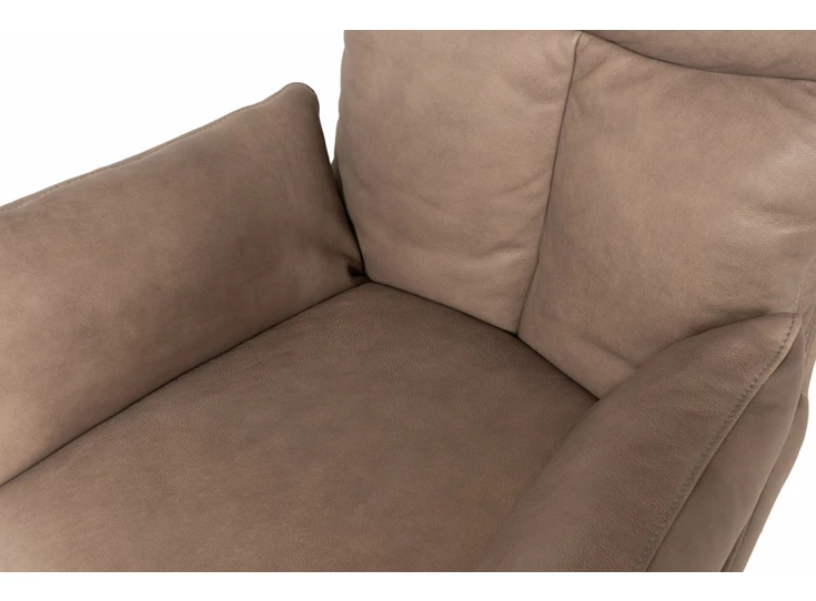 Detail Bijzetzetel Prima leder bruin 4-poot Designwerk