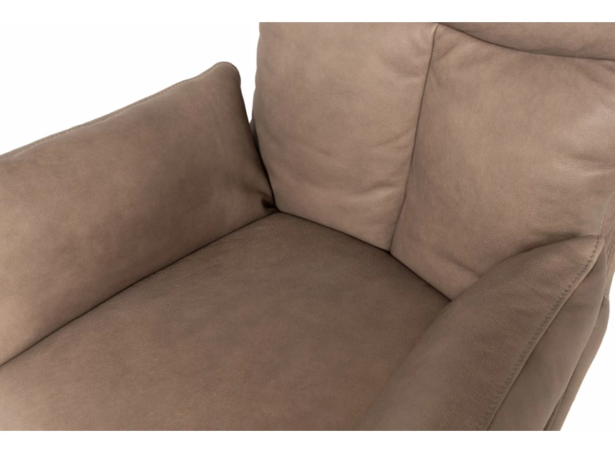 Detail Bijzetzetel Prima leder bruin 4-poot Designwerk