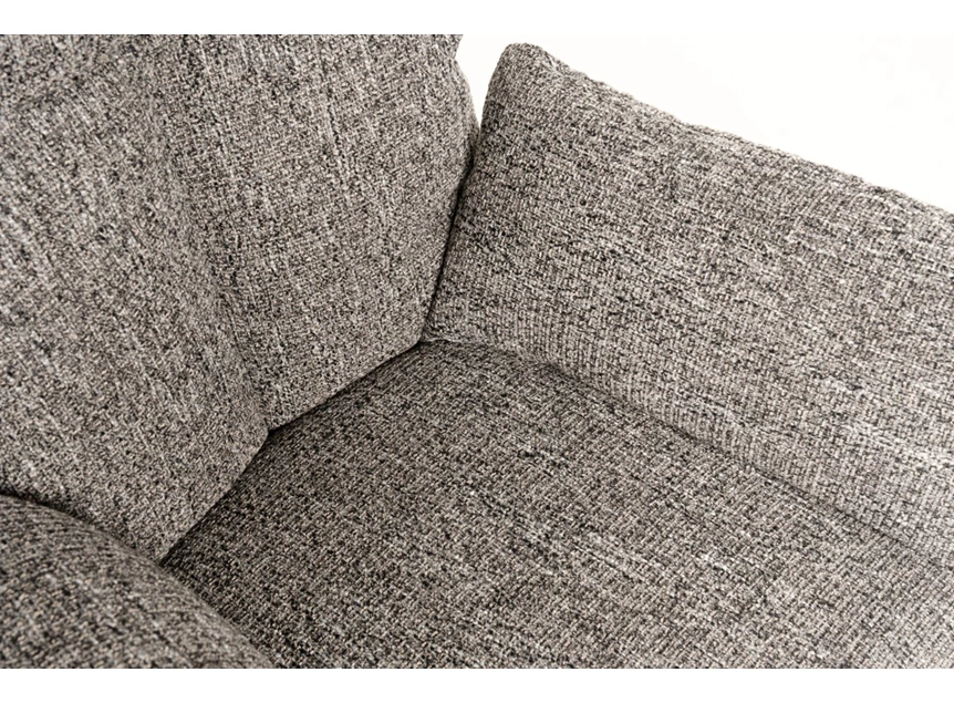 Detail Bijzetzetel Prima stof warm grijs schijfvoet Designwerk