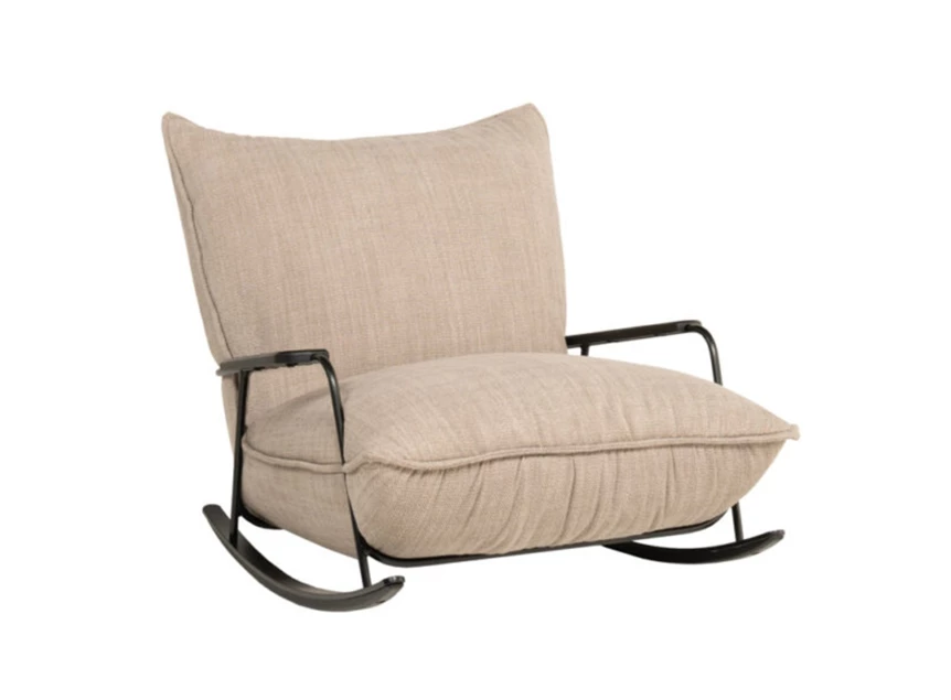 Schommelstoel Fluffy stof beige D073110B Designwerk