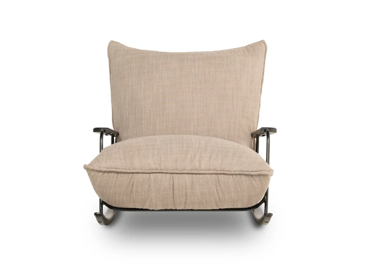 Front Schommelstoel Fluffy stof beige D073110B Designwerk