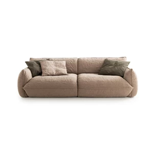 Front Salon canapé Fluffy 2,5-zit stof patroon beige Designwerk