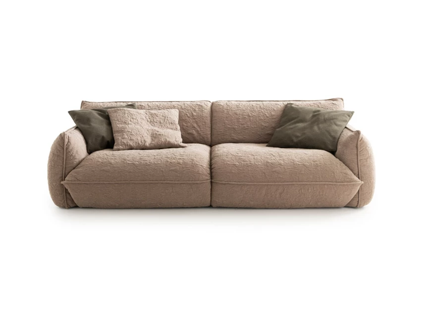 Front Salon canapƩ Fluffy 2,5-zit stof patroon beige Designwerk