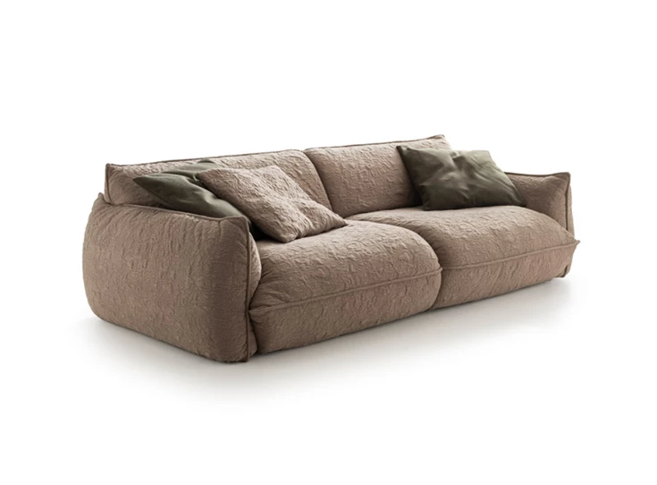 Salon canapé Fluffy 2,5-zit stof patroon beige Designwerk