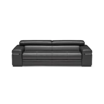 Salon canapé Avana 3-zit leder zwart Natuzzi Italia