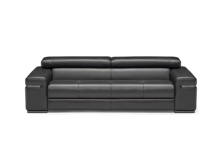 Salon canapé Avana 3-zit leder zwart Natuzzi Italia