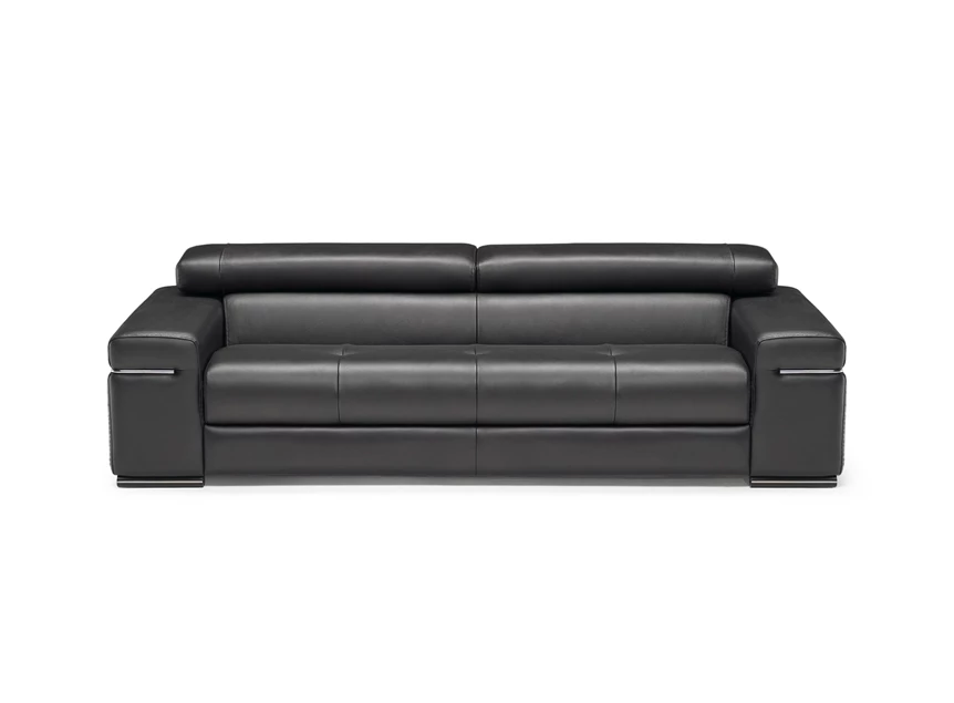 Salon canapé Avana 3-zit leder zwart Natuzzi Italia