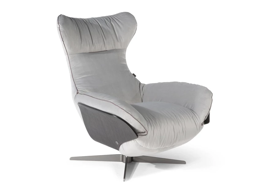 Elektrische relax Ilia 2996 batterij stof lichtgrijs Natuzzi Italia