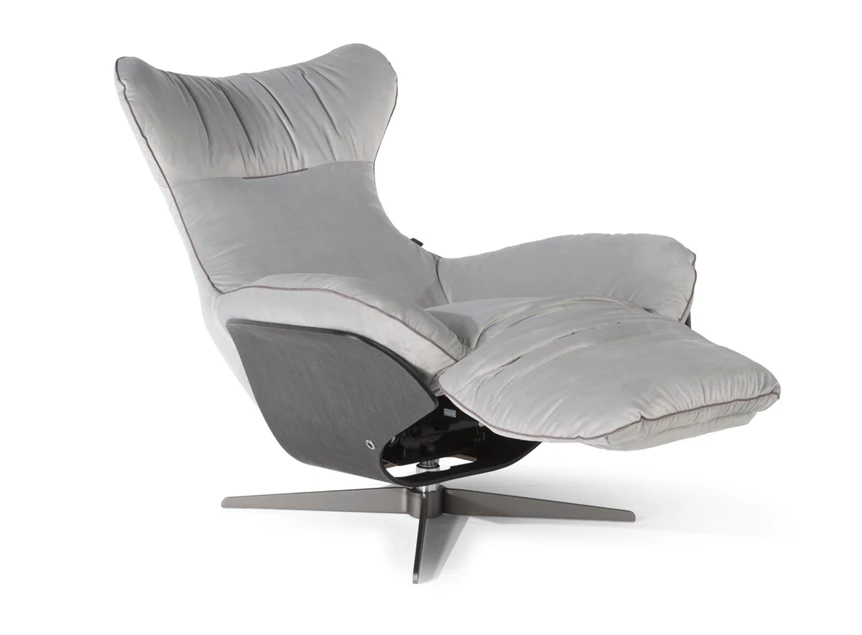 Open Elektrische relax Ilia 2996 batterij stof lichtgrijs Natuzzi Italia