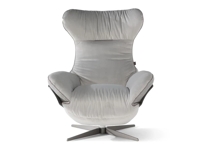 Front Elektrische relax Ilia 2996 batterij stof lichtgrijs Natuzzi Italia