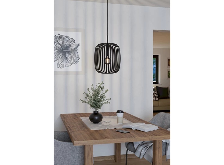 hanglamp romazzina schwarz E27 sfeerfoto