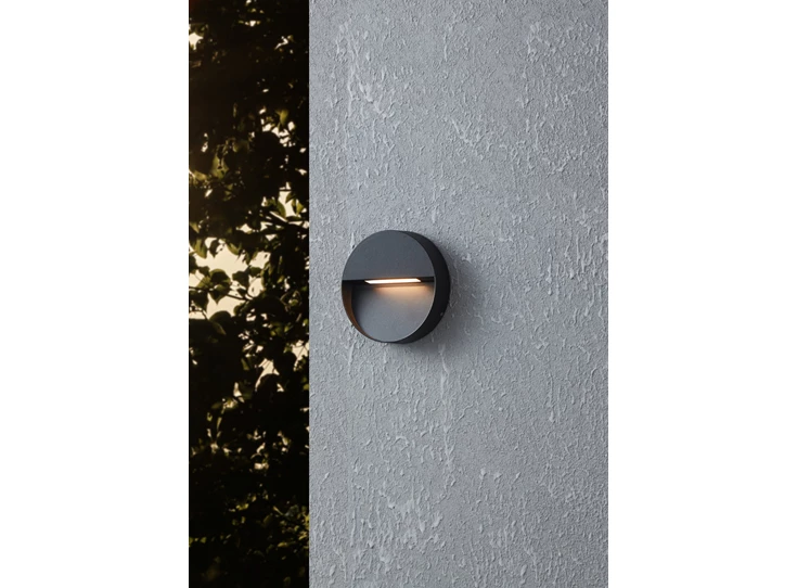 LED buitenwandlamp MARUGGIO schwarz SFEERFOTO