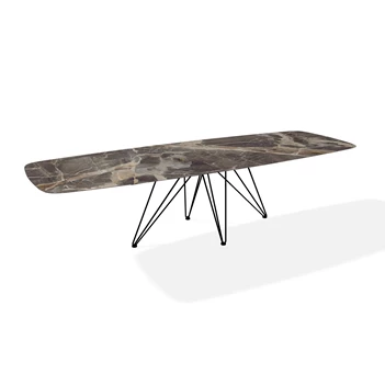 Eettafel Wire faux elyps bootvorm keramiek Caravaggio Joli