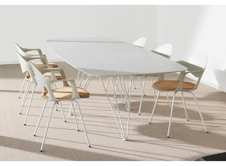 Eettafel Wire faux elyps bootvorm keramiek Charisma Grey Joli