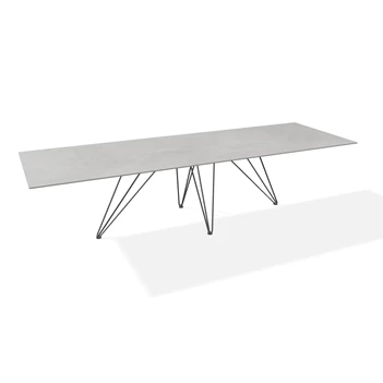 Eettafel Wire rectangular rechthoekig keramiek Charisma Grey Joli
