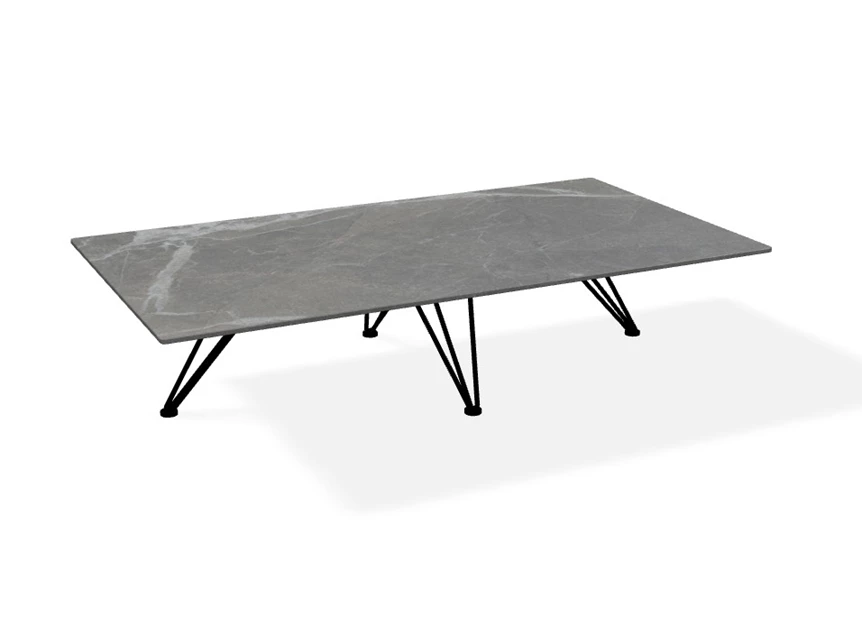 Salontafel Wire rectangular rechthoekig keramiek Marble Marone Joli