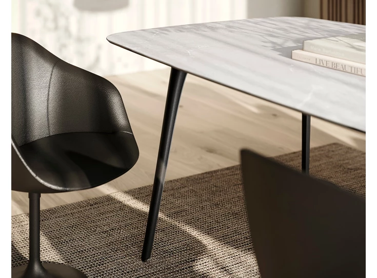 Onderstel Eettafel Tendo faux elyps bootvorm keramiek Charisma Grey Joli
