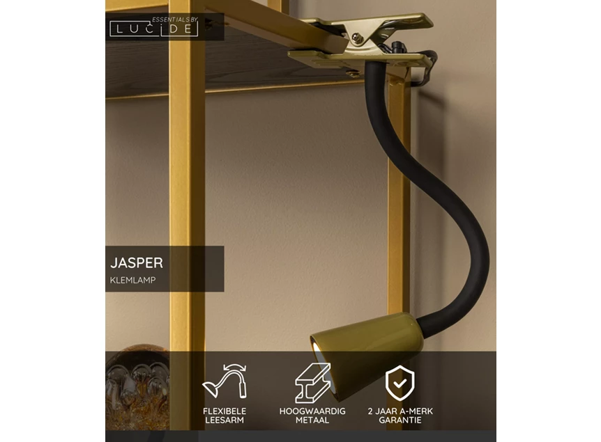 Jasper klemlamp groen GU10 info