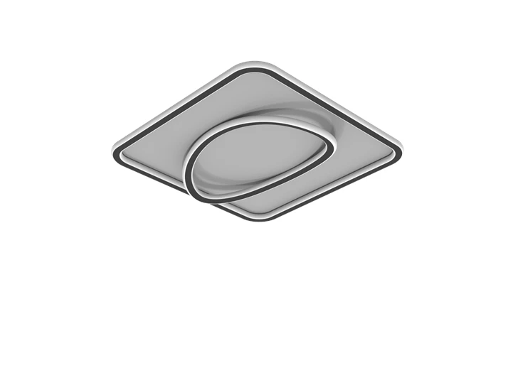 LED-plafondlamp PERALEJO wit/zwart vierkant