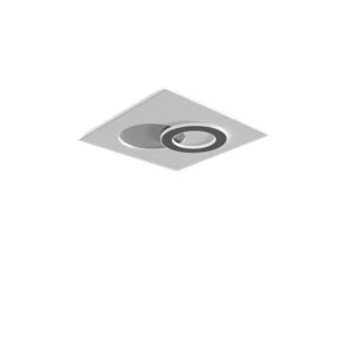 LED-plafondlamp PERALEJO vierkant 2 cirkels