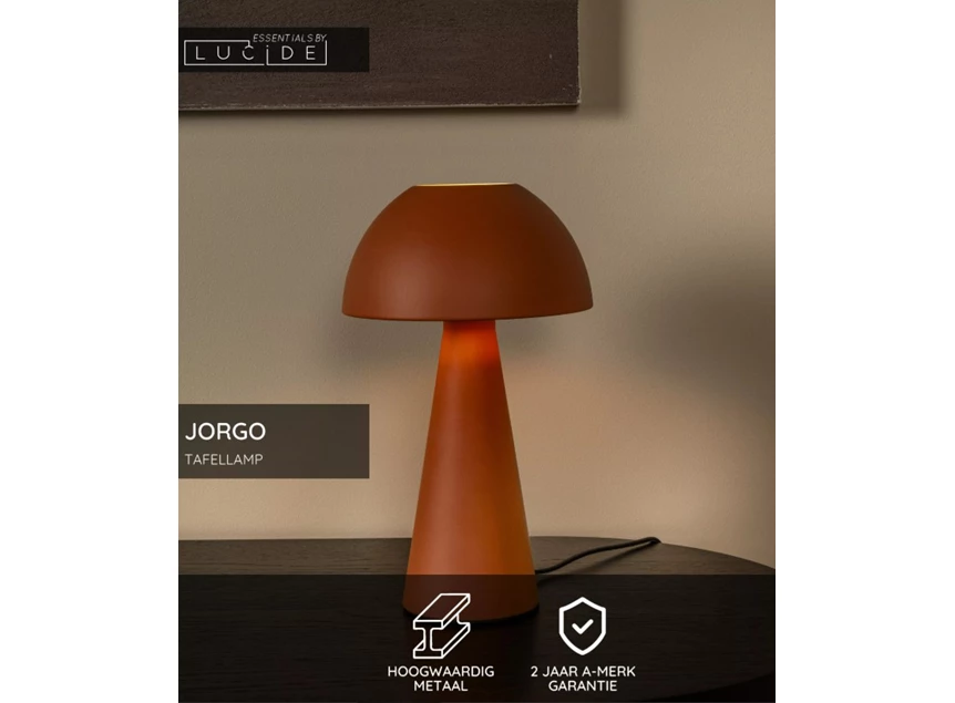Jorgo tafellamp terracotta info