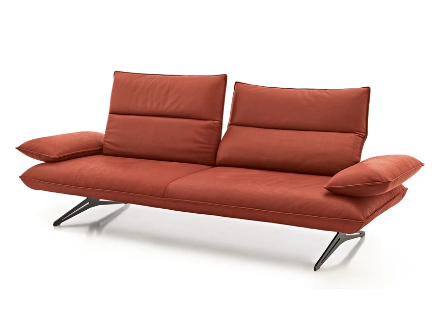 Salon canapé Caio leder terracotta Koinor