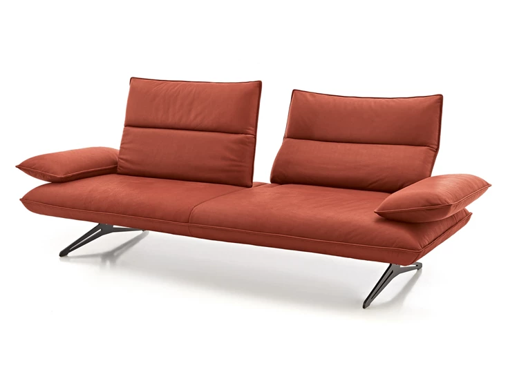 Verstelbare rugleuning Salon canapé Caio leder terracotta Koinor