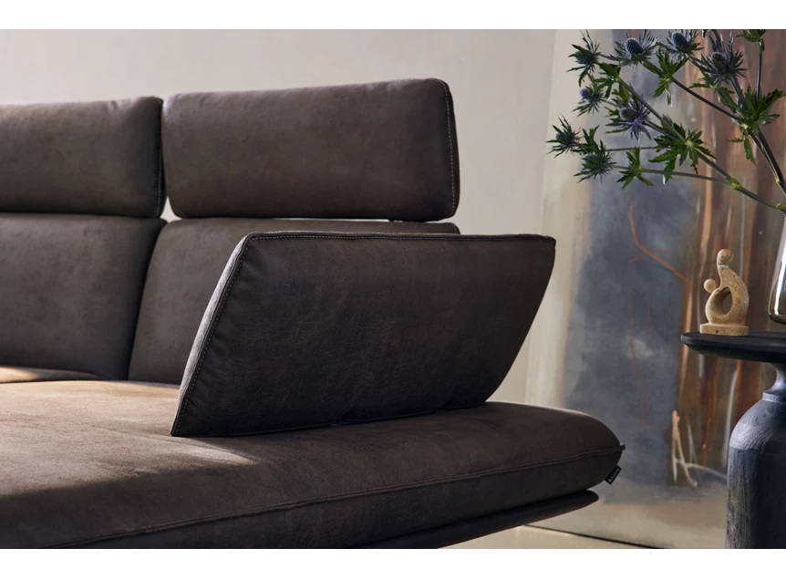 Verstelbare arm Salon MR 455 met longchair microvezelleder bruin Musterring