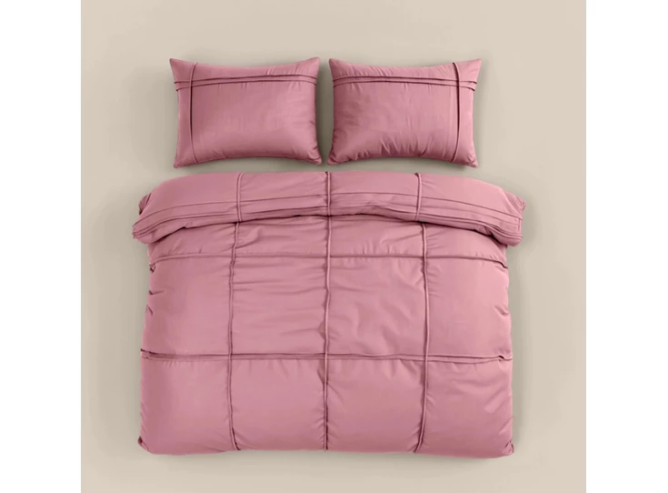 washed tufted oud roze 140x200/220.