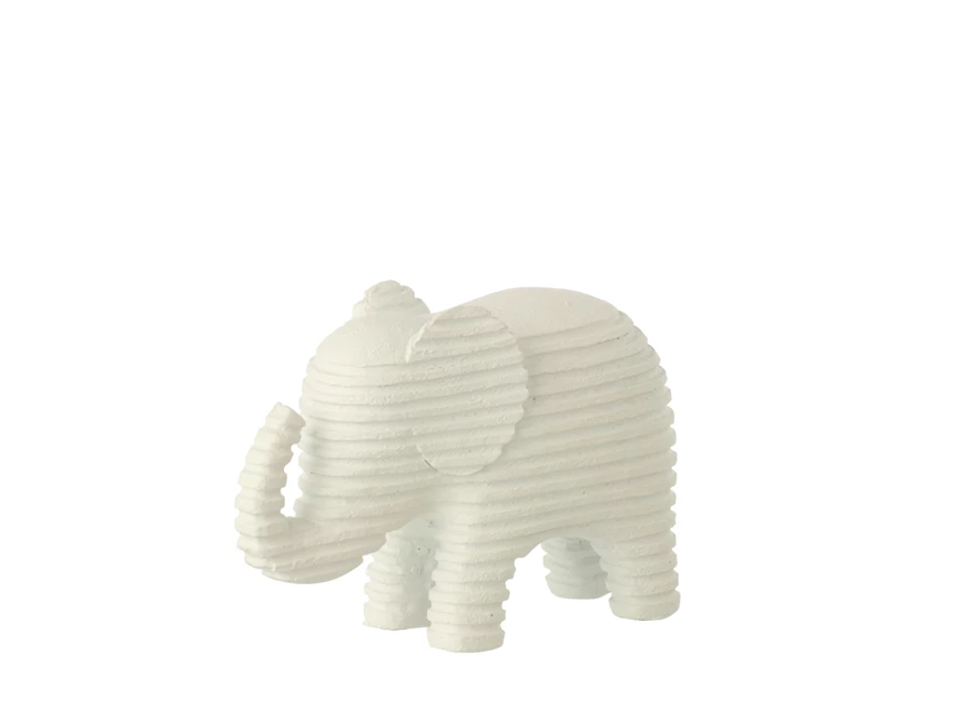 Olifant gestr polyres wit s