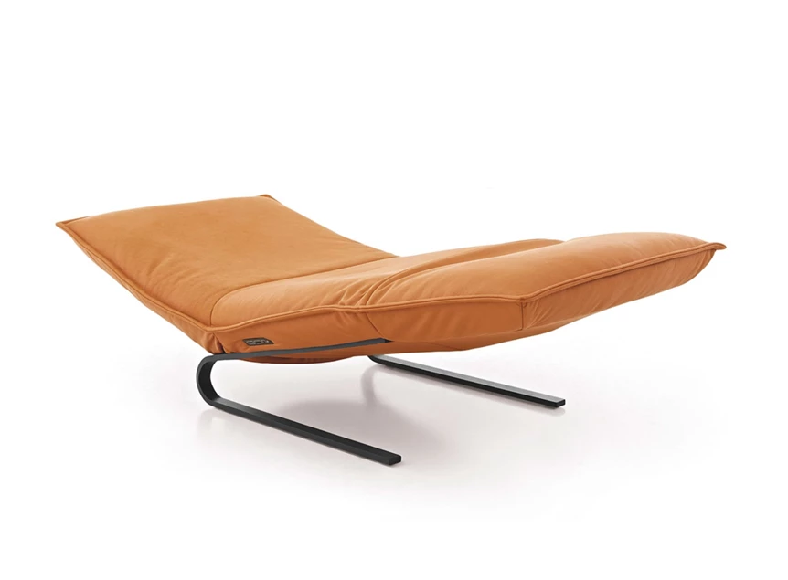 Elektrische relax Ligzetel Jill leder amberkleur Koinor