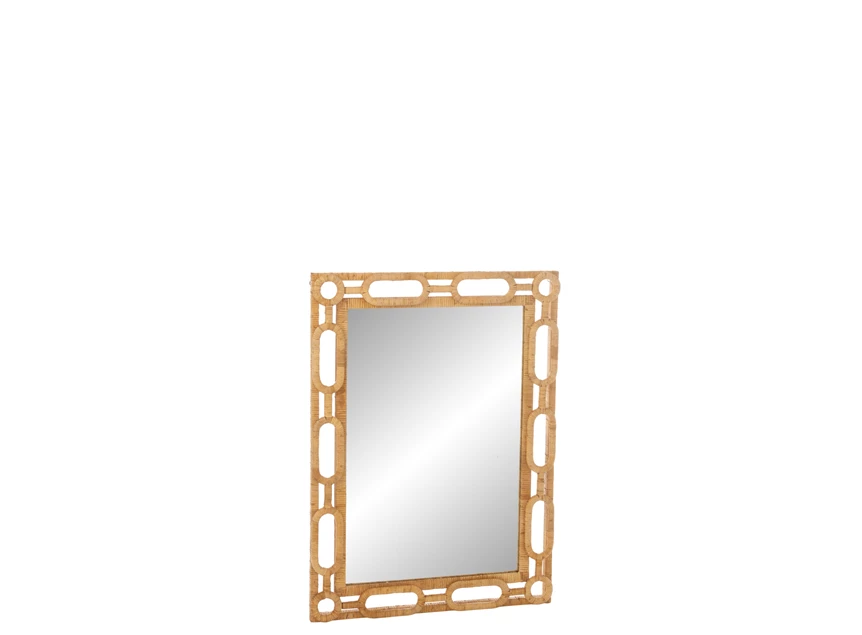 Wandspiegel ring rotan naturel Small
