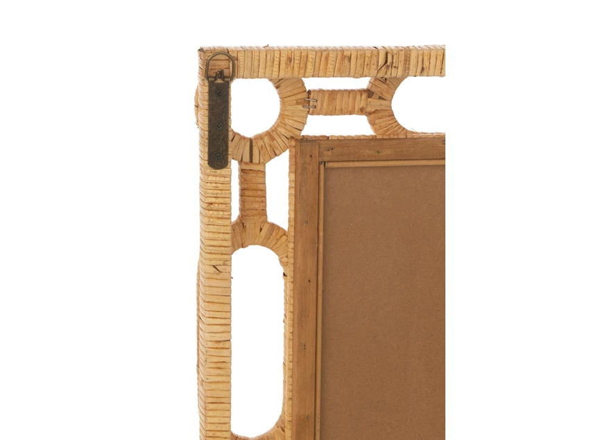 Wandspiegel ring rotan naturel Small achterkant