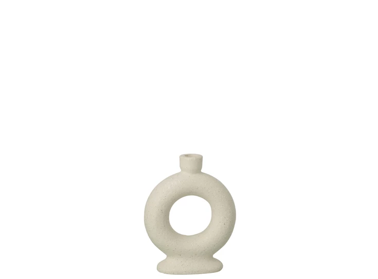Vaas soli 1 ring steengoed gebroken wit S