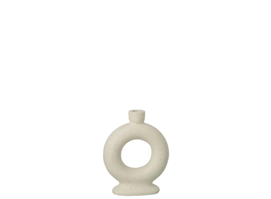 Vaas soli 1 ring steengoed gebroken wit S