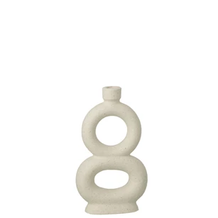Vaas soli 2 rings steengoed gebroken wit L