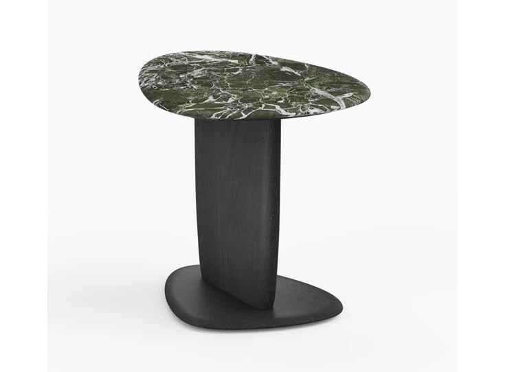 Bijzettafel Lotus 1390 natuursteen houten poot Draenert