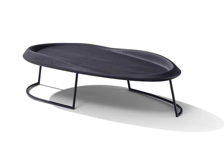 Salontafel Surf 1388 solid wood hout eik dark oak Draenert