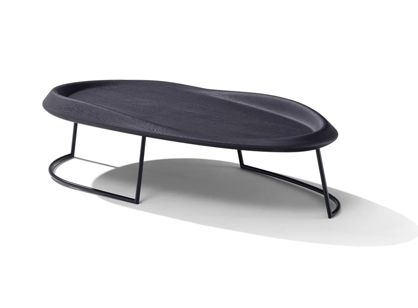 Salontafel Surf 1388 solid wood hout eik dark oak Draenert