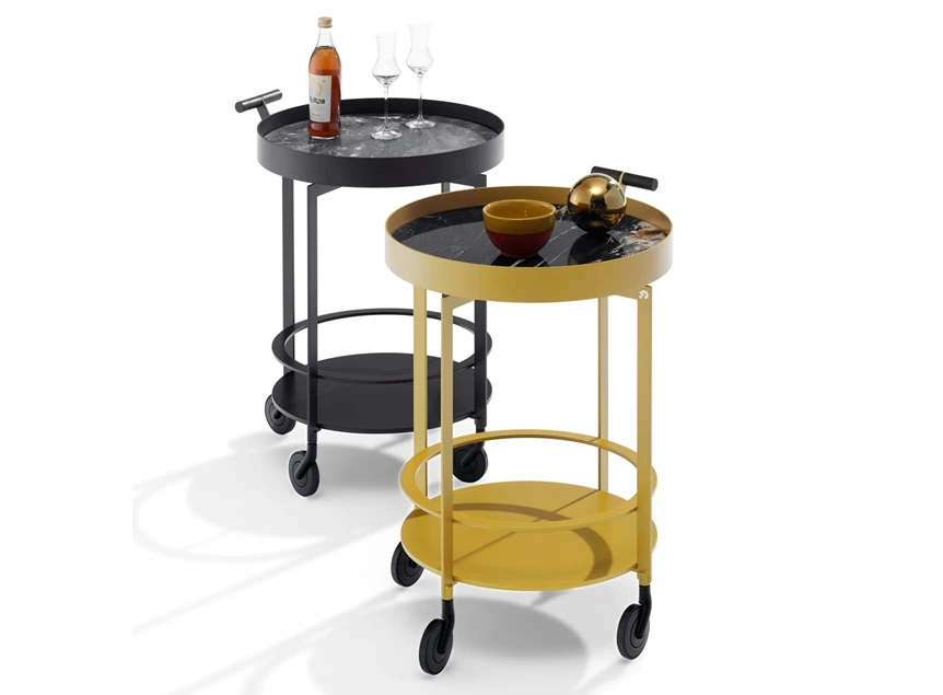 Vol set Bar Cart Day 1387 brons goud metaal Draenert