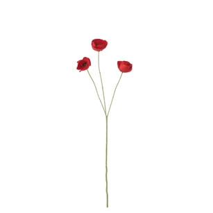 Klaproos textiel donkerrood