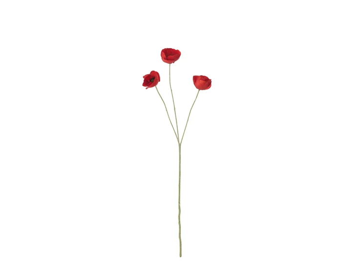 Klaproos textiel donkerrood