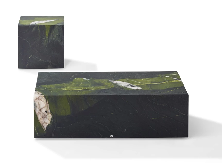 Salontafel en Bijzettafels Qbic vierkant natuursteen Draenert