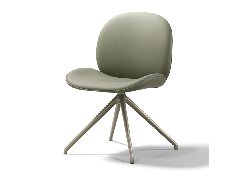 Stoel Cobe 2066 stervoet leder muntgroen Draenert